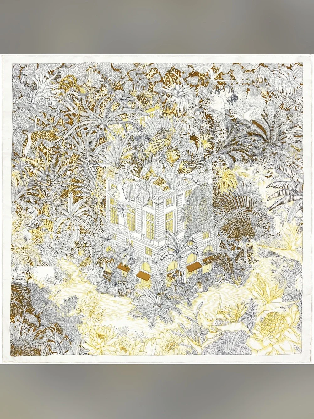 NEW Carolina Lemke Secret Paradise Printed Mulberry Silk Scarf